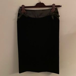 Christian Lacroix black velvet skirt